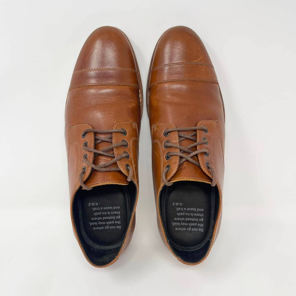 Helm The Bradley Teak Leather Lace Up Shoe Oxford Derby Mens 11M - Picture 7 of 10